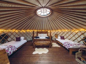 Cuckoo Yurt on a Glampsite in the Peak District, Hartington, Derbyshire, England